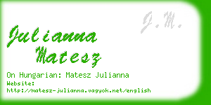 julianna matesz business card
